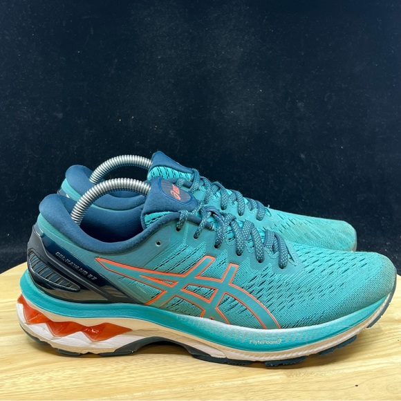 Asics Womens Gel Kayano 27 1012A649 Blue Running Shoes Sneakers Size 9 - Picture 6 of 10